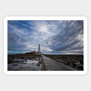 Early morning reflections at St Mary's Island Sticker